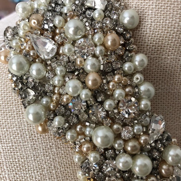 HANDMADE beaded, pearl, Swarovski crystal necklace - Picture 5 of 8